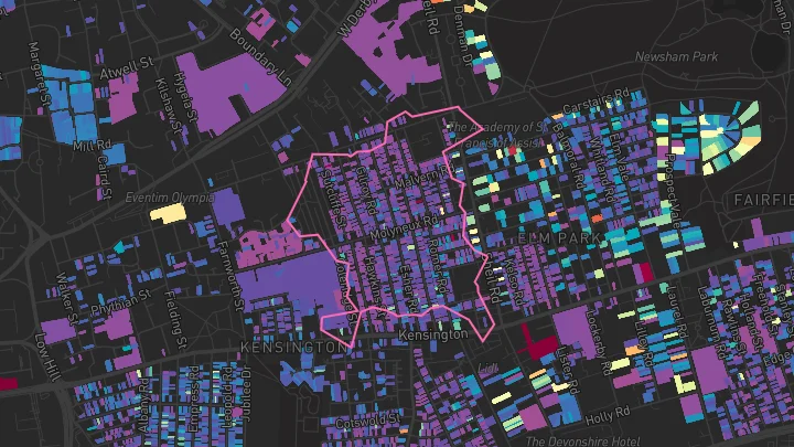House price heatmap showing property values across Liverpool