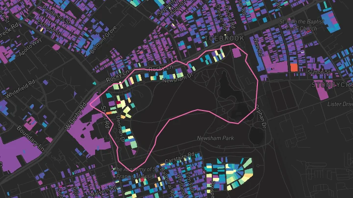 House price heatmap showing property values across Liverpool