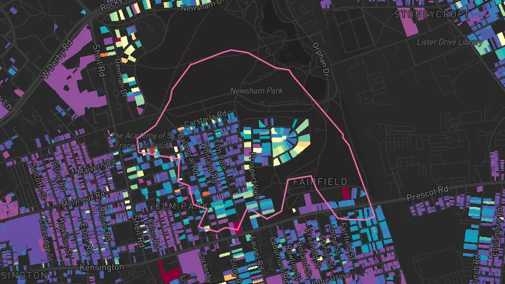 House price heatmap showing property values across Liverpool