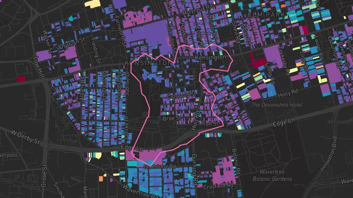 House price heatmap showing property values across Liverpool