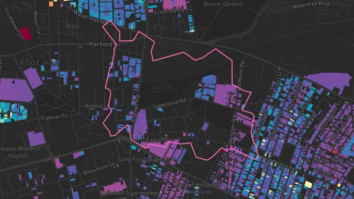 House price heatmap showing property values across Liverpool
