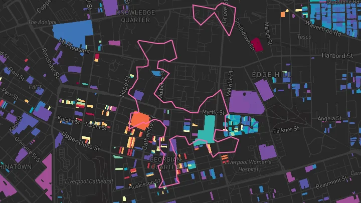House price heatmap showing property values across Liverpool
