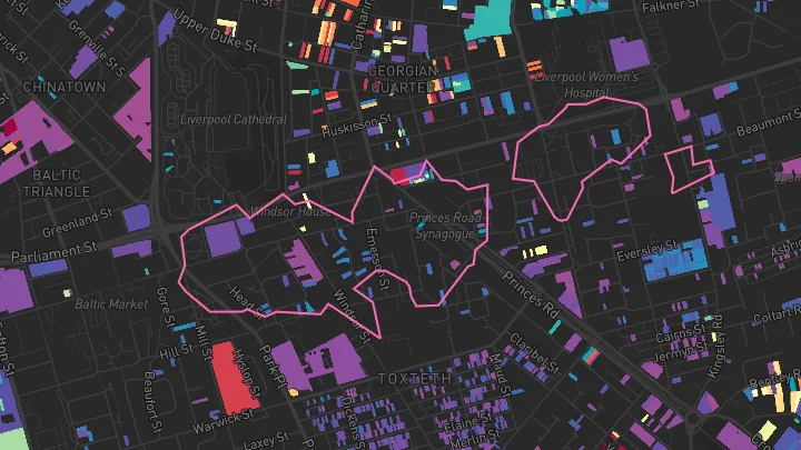 House price heatmap showing property values across Liverpool
