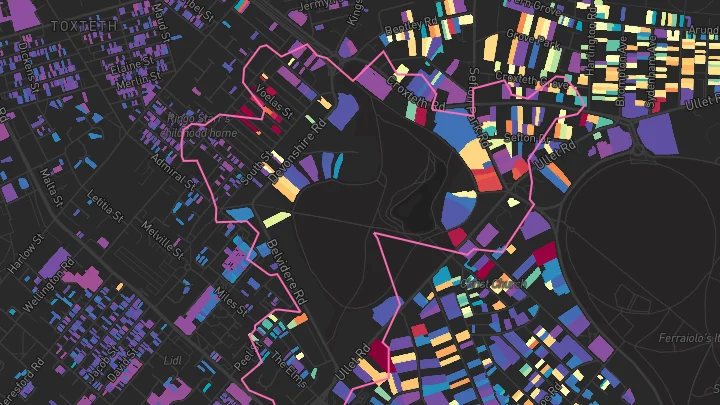 House price heatmap showing property values across Liverpool