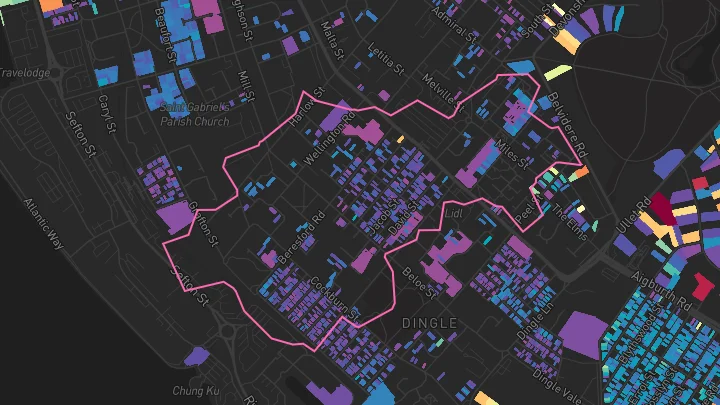 House price heatmap showing property values across Liverpool