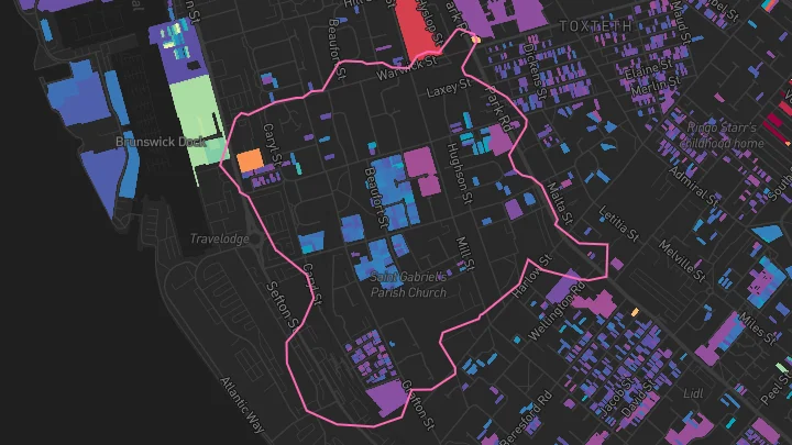 House price heatmap showing property values across Liverpool