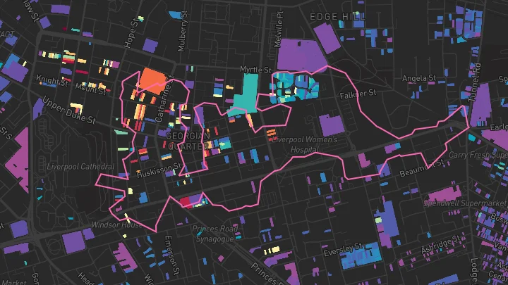 House price heatmap showing property values across Liverpool