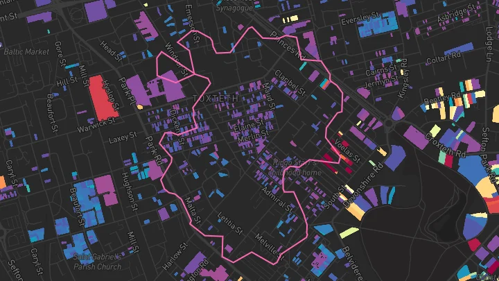 House price heatmap showing property values across Liverpool