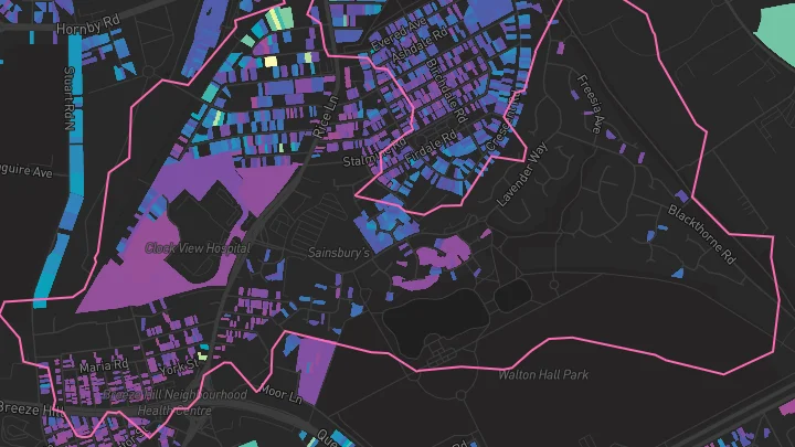 House price heatmap showing property values across Liverpool