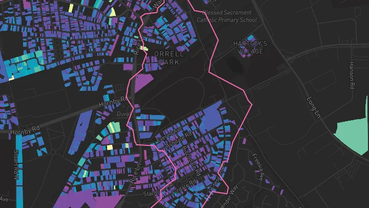 House price heatmap showing property values across Liverpool