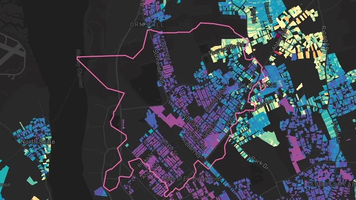 House price heatmap showing property values across Barrow-In-Furness
