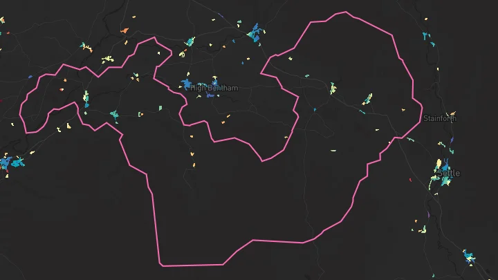 House price heatmap showing property values across Hornby