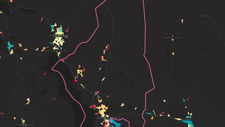 House price heatmap showing property values across Windermere