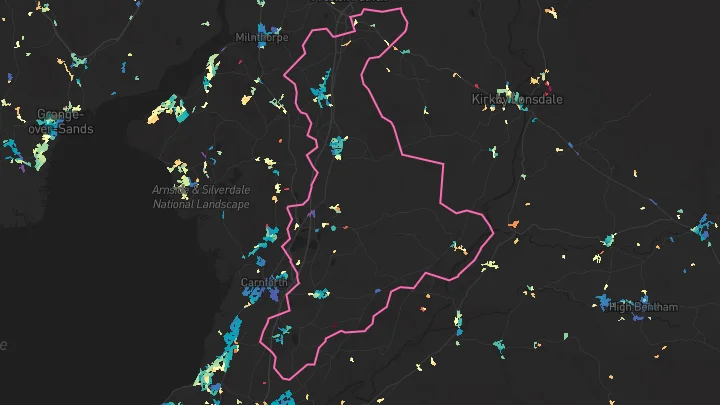 House price heatmap showing property values across Holme