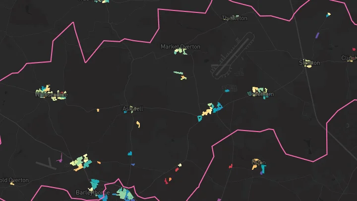 House price heatmap showing property values across Barleythorpe