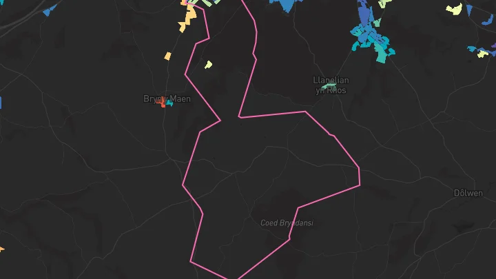 House price heatmap showing property values across Colwyn Bay