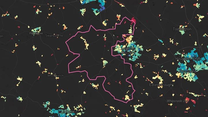 House price heatmap showing property values across Wing