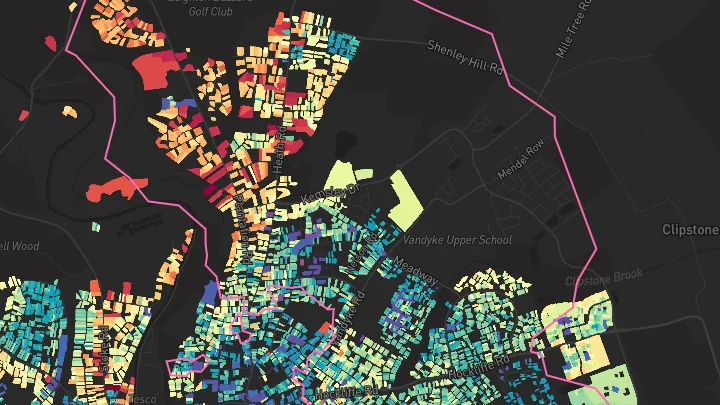 House price heatmap showing property values across Leighton Buzzard
