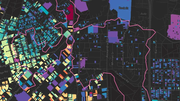 House price heatmap showing property values across Manchester