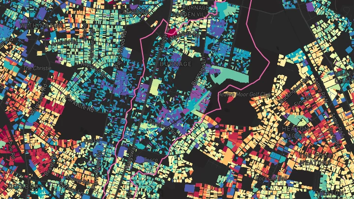 House price heatmap showing property values across Manchester