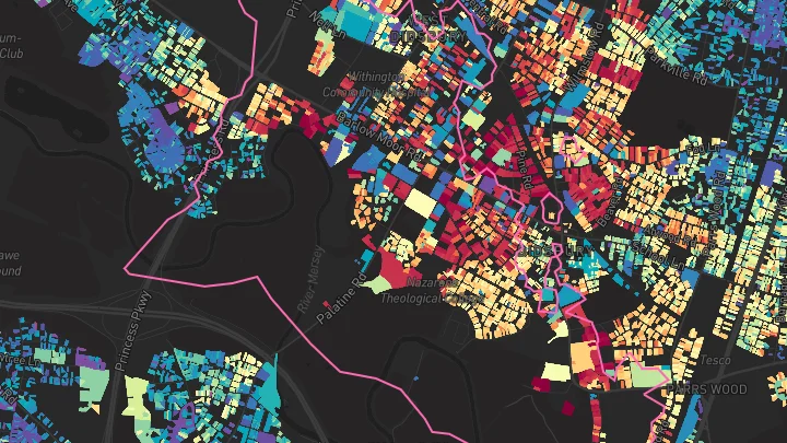 House price heatmap showing property values across Manchester