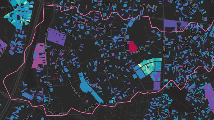 House price heatmap showing property values across Manchester