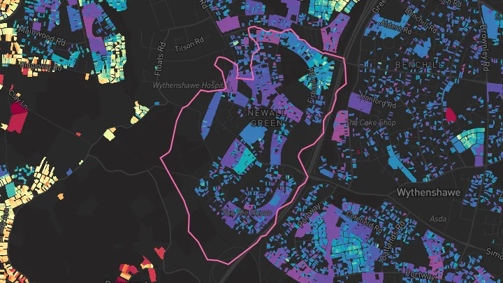 House price heatmap showing property values across Manchester