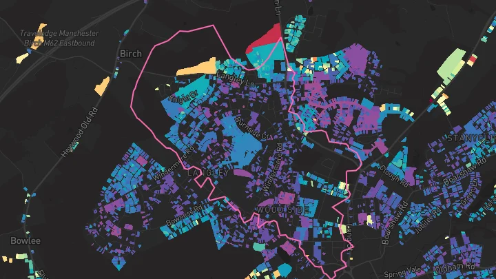 House price heatmap showing property values across Middleton