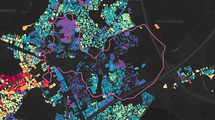 House price heatmap showing property values across Whitefield