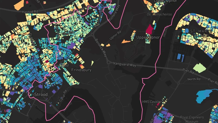 House price heatmap showing property values across Rochester