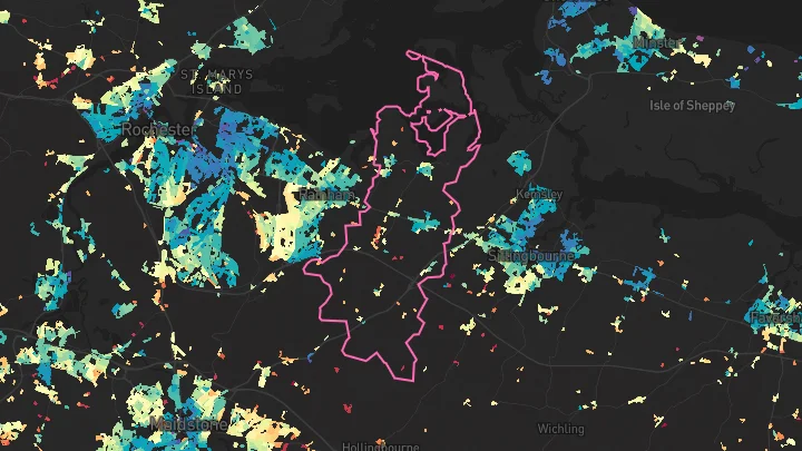 House price heatmap showing property values across Newington