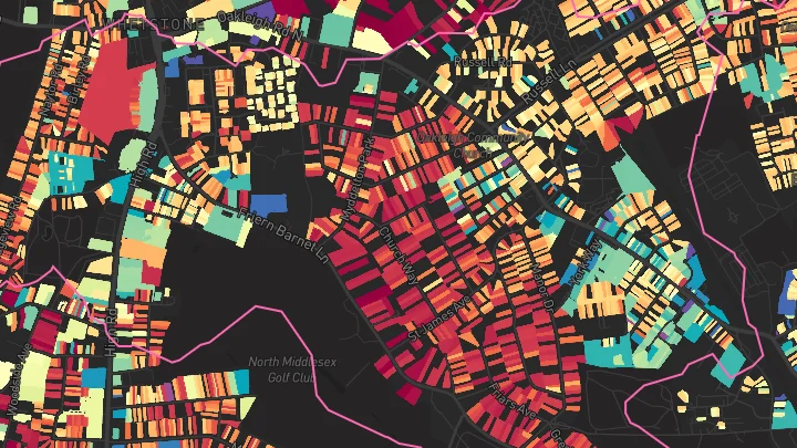 House price heatmap showing property values across Totteridge And Whetstone