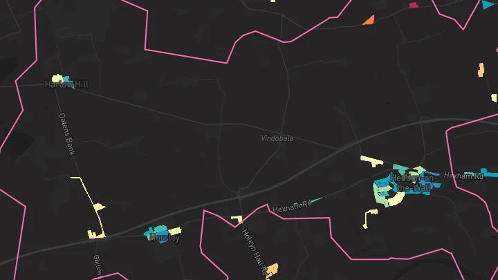 House price heatmap showing property values across Heddon On The Wall