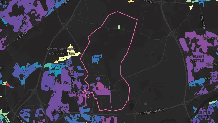 House price heatmap showing property values across Washington