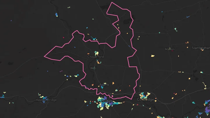 House price heatmap showing property values across Acomb