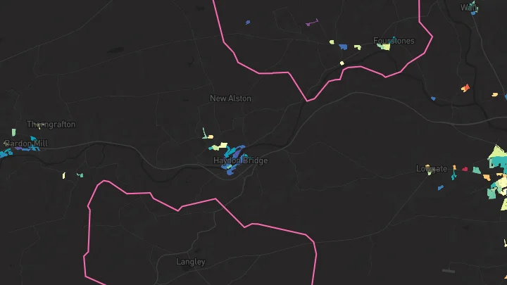 House price heatmap showing property values across Fourstones
