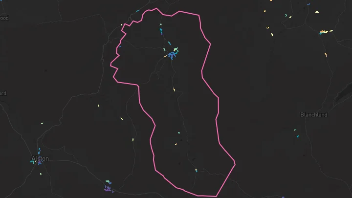 House price heatmap showing property values across Allendale