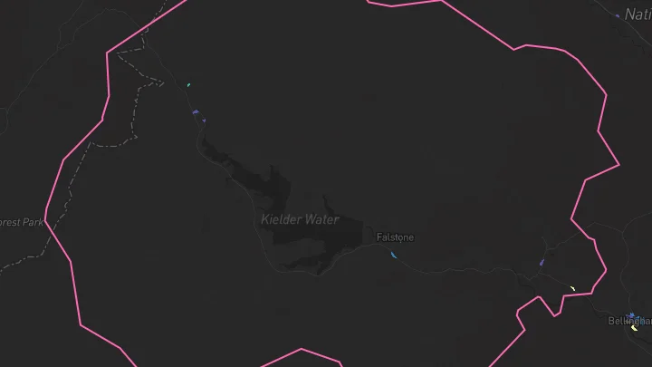 House price heatmap showing property values across Kielder