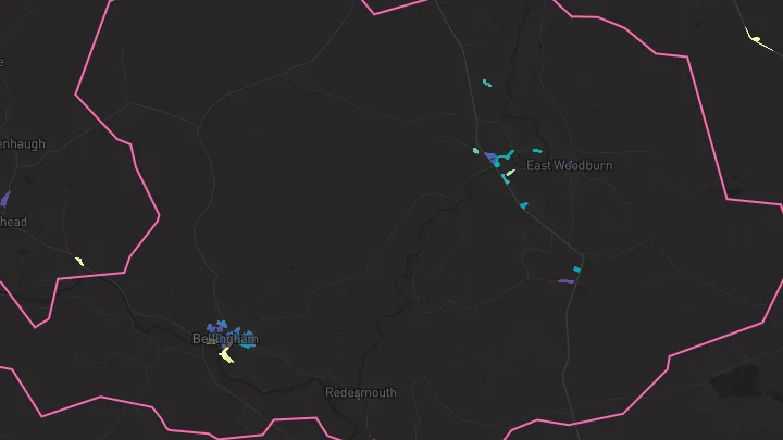 House price heatmap showing property values across Bellingham