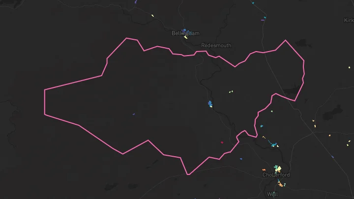 House price heatmap showing property values across Wark