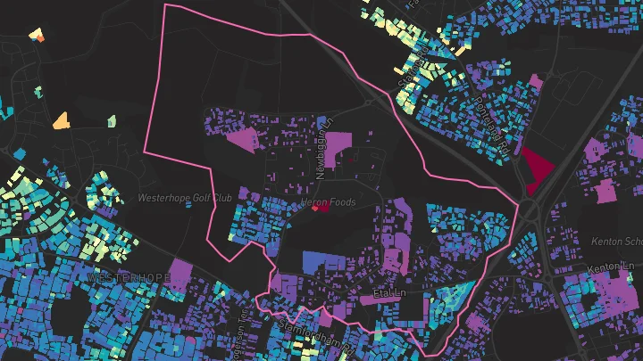 House price heatmap showing property values across Newcastle Upon Tyne
