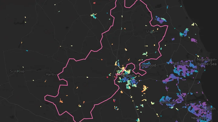 House price heatmap showing property values across Lancaster Park