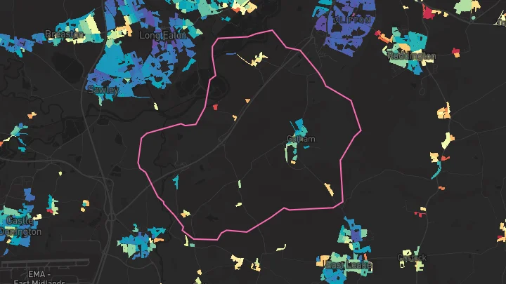House price heatmap showing property values across Gotham