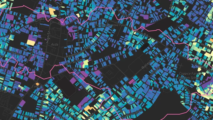 House price heatmap showing property values across Arnold