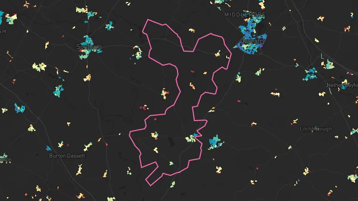 House price heatmap showing property values across Byfield