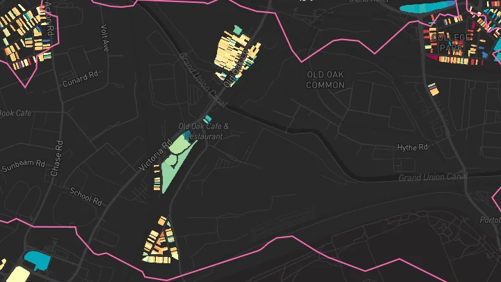 House price heatmap showing property values across Willesden Junction