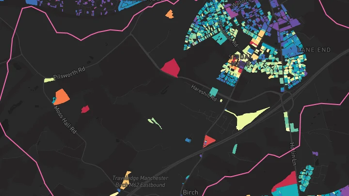 House price heatmap showing property values across Heywood