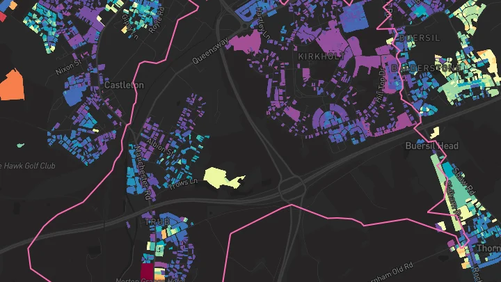 House price heatmap showing property values across Rochdale
