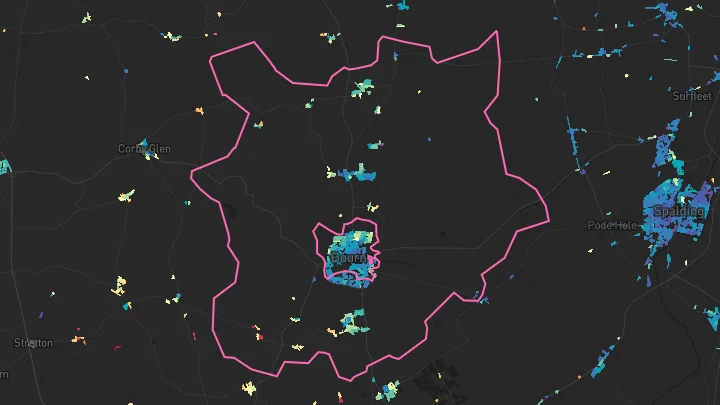 House price heatmap showing property values across Morton