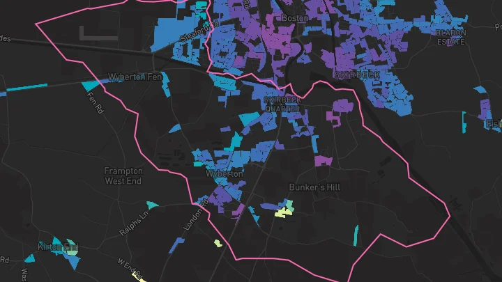 House price heatmap showing property values across Boston